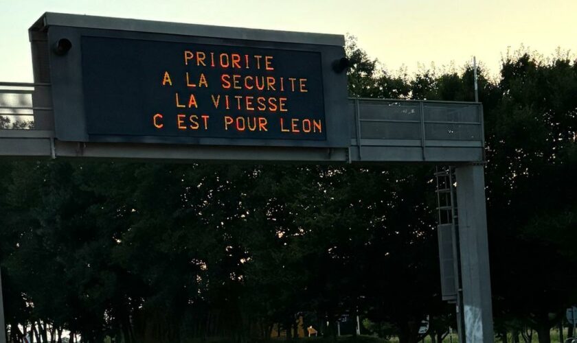 JO Paris 2024 : «La vitesse, c'est pour Léon »: sur l'autoroute, des messages de prévention font des clins d'œil aux Jeux